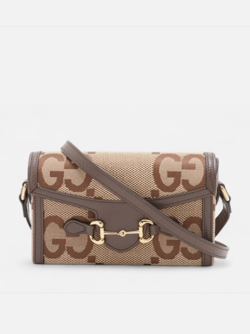GUCCI MINI 1955 Horsebit crossbody Jumbo GG pattern